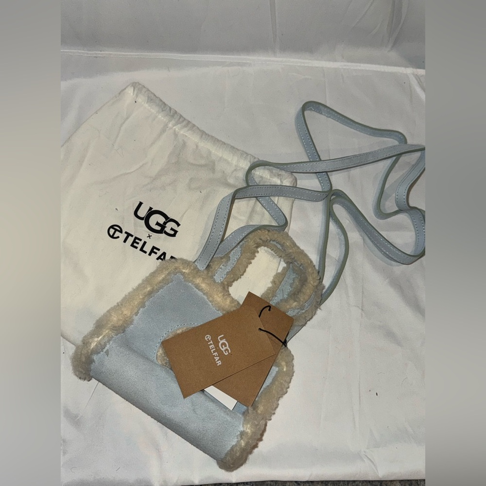 UGG x telfar Women's Blue Shearling Mini Bag